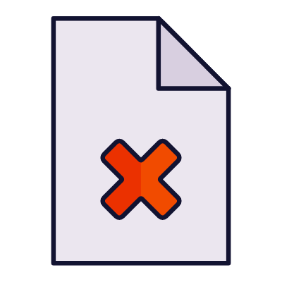 Document error, Animated Icon, Lineal
