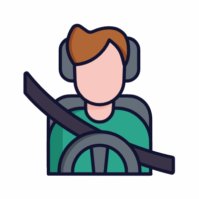 Driver, Animated Icon, Lineal