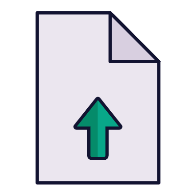 Document upload, Animated Icon, Lineal
