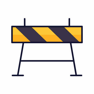 Roadblock, Animated Icon, Lineal