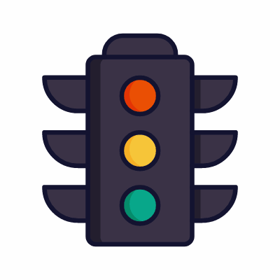 Traffic light, Animated Icon, Lineal