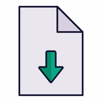 Document download, Animated Icon, Lineal
