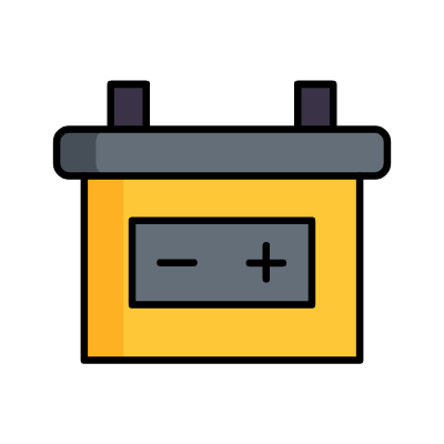 Car battery, Animated Icon, Lineal