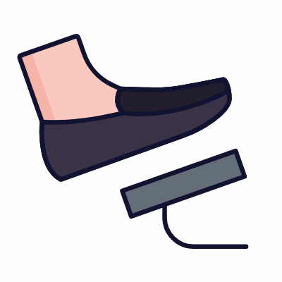 Brake pedal, Animated Icon, Lineal