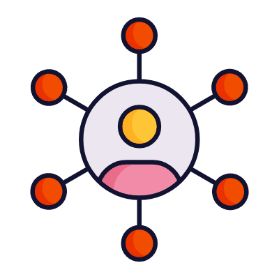 Business network, Animated Icon, Lineal