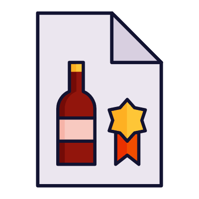 Alcoholic license, Animated Icon, Lineal