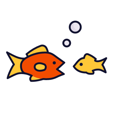 Big fish, Animated Icon, Lineal