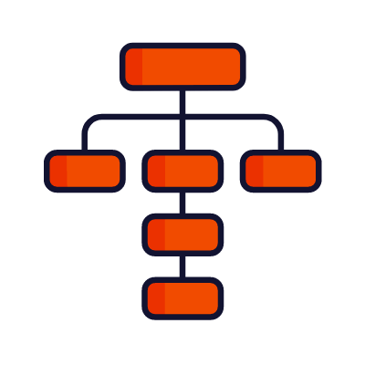 Sitemap, Animated Icon, Lineal