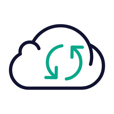 Cloud refresh, Animated Icon, Outline