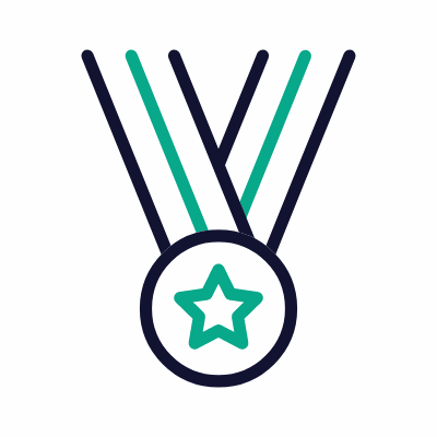 Medal, Animated Icon, Outline