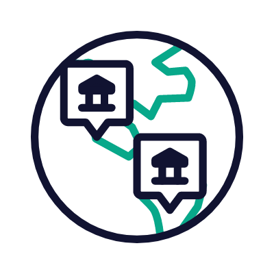 Bank branch, Animated Icon, Outline