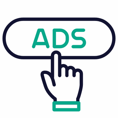 Ads, Animated Icon, Outline