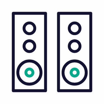 Speakers, Animated Icon, Outline