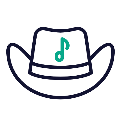 Country music, Animated Icon, Outline