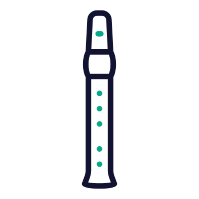 Flute, Animated Icon, Outline