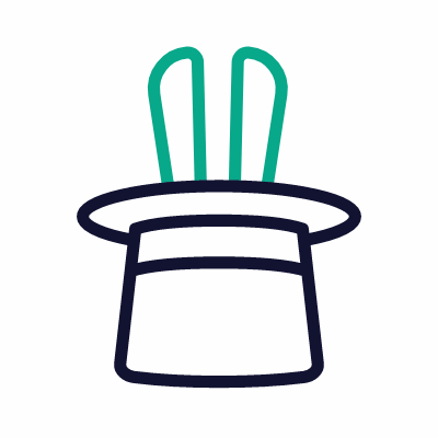Magician's hat, Animated Icon, Outline