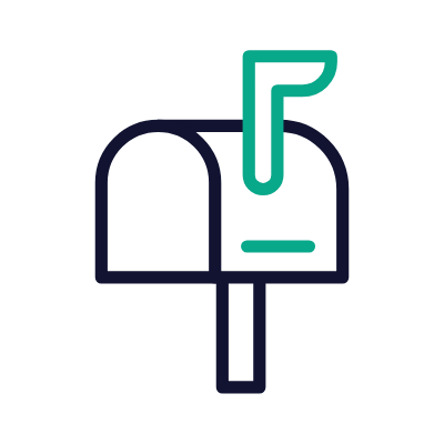 Mailbox, Animated Icon, Outline