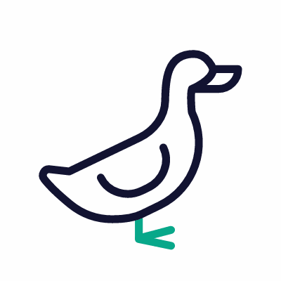 Duck, Animated Icon, Outline