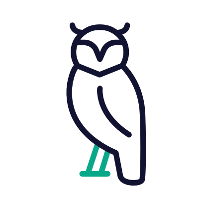 Owl, Animated Icon, Outline