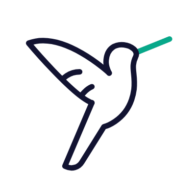 Hummingbird, Animated Icon, Outline