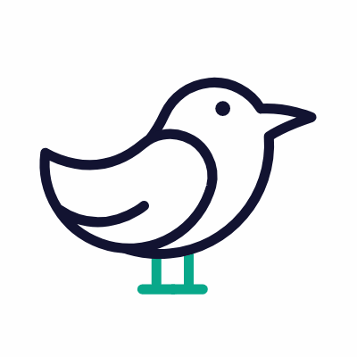 Bird, Animated Icon, Outline