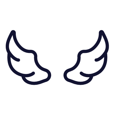 Wings, Animated Icon, Outline