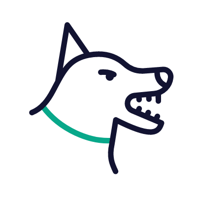 Angry dog, Animated Icon, Outline