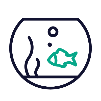 Aquarium, Animated Icon, Outline