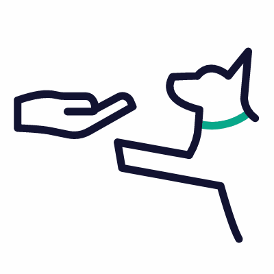 Dog training, Animated Icon, Outline