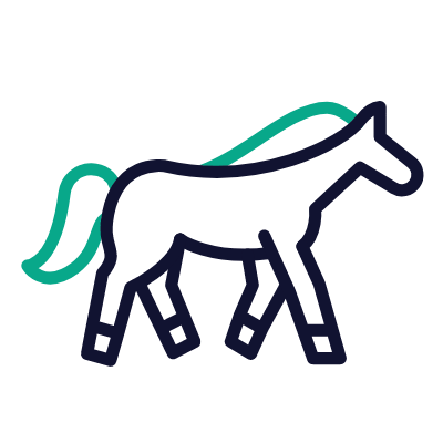 Trotting horse, Animated Icon, Outline