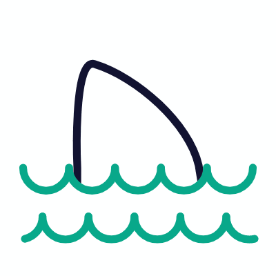 Shark, Animated Icon, Outline
