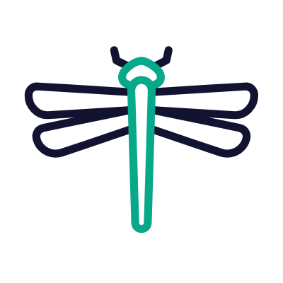 Dragonfly, Animated Icon, Outline