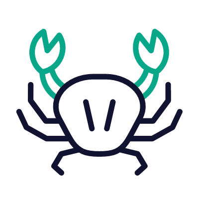 Crab, Animated Icon, Outline