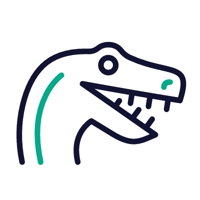 Dinosaur, Animated Icon, Outline