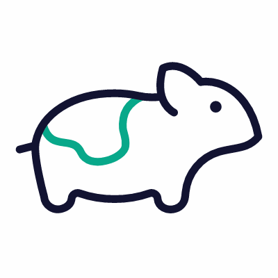 Hamster, Animated Icon, Outline