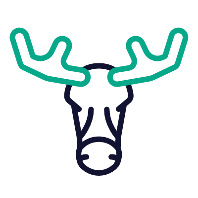 Moose, Animated Icon, Outline