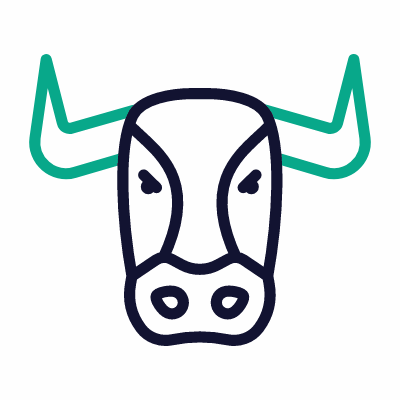 Bull, Animated Icon, Outline