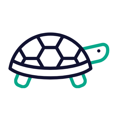 Turtle, Animated Icon, Outline