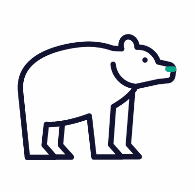 Bear, Animated Icon, Outline