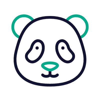 Panda, Animated Icon, Outline