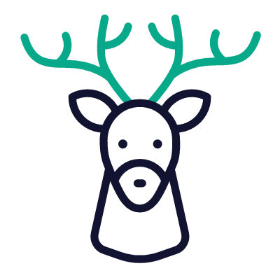 Deer, Animated Icon, Outline