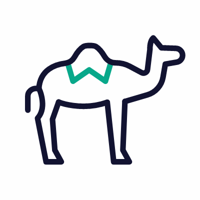 Camel, Animated Icon, Outline