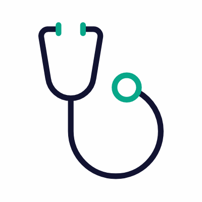 Stethoscope, Animated Icon, Outline