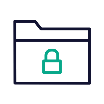 Folder lock, Animated Icon, Outline