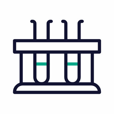Test tubes, Animated Icon, Outline