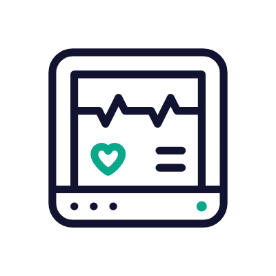Electrocardiogram, Animated Icon, Outline