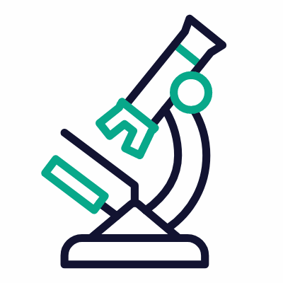 Microscope, Animated Icon, Outline