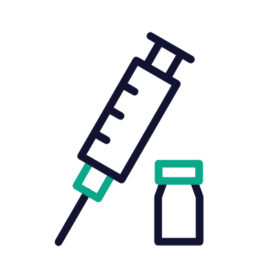 Vaccination, Animated Icon, Outline
