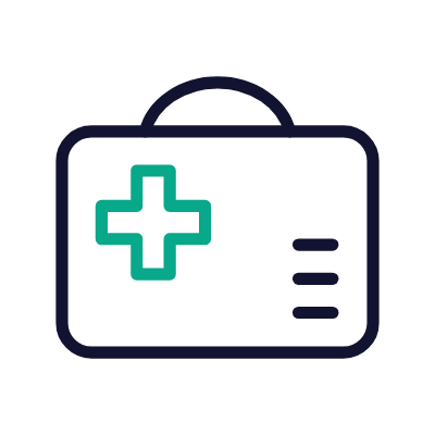 First aid kit, Animated Icon, Outline