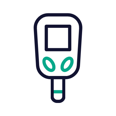 Glucometer, Animated Icon, Outline